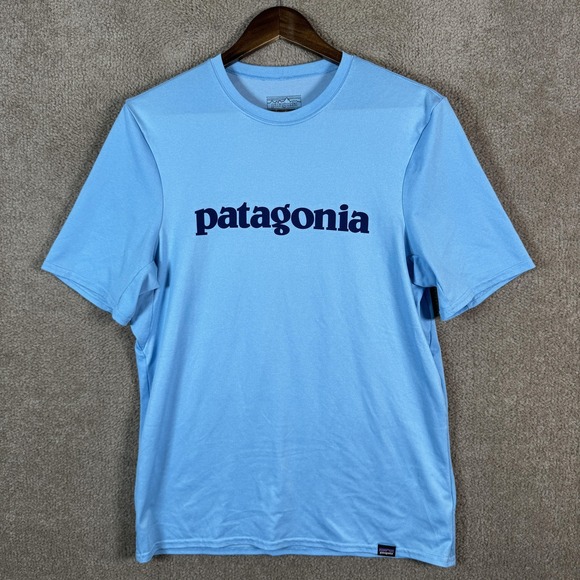 Patagonia Other - Patagonia Capilene Daily Baselayer Shirt‎ Mens Medium Blue Logo Short Sleeve